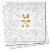 Produktbild des Artikels , Servietten - Gott segne dich (Rosenmuster)