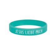 Armband "Jesus liebt mich" - smaragdgrün
