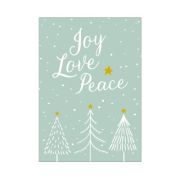 Postkarte "Joy Love Peace"