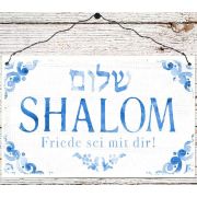 Holzschild groß - Shalom