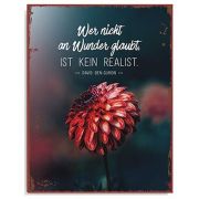 Produktbild des Artikels , Metallschild groß - Wer nicht an Wunder glaubt