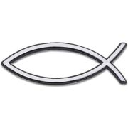 Produktbild des Artikels , Reliefaufkleber "Fisch" - 7 cm silber