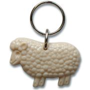 Schlüsselanhänger Schaf - weiß