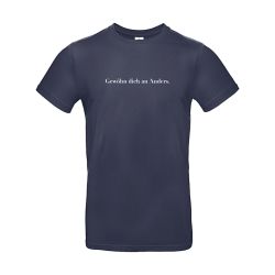 T-Shirt "Gewöhn dich an Anders" - navyblau