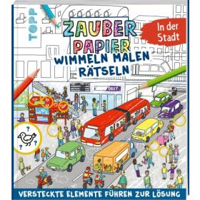 Produktbild des Artikels Zauberpapier Wimmel-Mal-Rätselbuch - In der Stadt (Buch - Kartoniert)