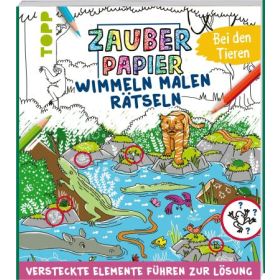Zauperpapier Wimmel-Mal-Rätselbuch - Bei den Tieren