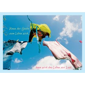 Postkarte "Wenn der Glaube zum Leben wird ..." - 5 Stück