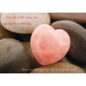 Postkarte "Nur die Liebe kann uns glaubhaft vermitteln..." - 5 Stück
