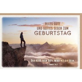 Faltkarte "Zum Geburtstag"/Bergsteiger