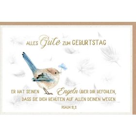 Faltkarte "Alles Gute zum Geburtstag" Vogel