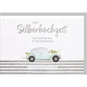 Produktbild des Artikels Schreibwaren Faltkarte "Zur Silberhochzeit" - Auto