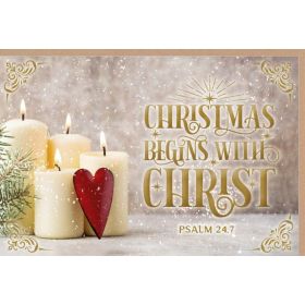 Faltkarte "Christmas begins with Christ"
