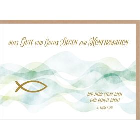 Produktbild des Artikels Faltkarte "Alles Gute und Gottes Segen" - Konfirmation (Schreibwaren)
