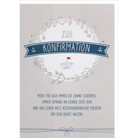 Produktbild des Artikels Faltkarte "Zur Konfirmation" - Boot (Schreibwaren)