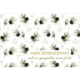 Produktbild des Artikels Postkartenserie "Frohe Weihnachtszeit"/Zweige mit Zapfen 10 Stk. (Schreibwaren)