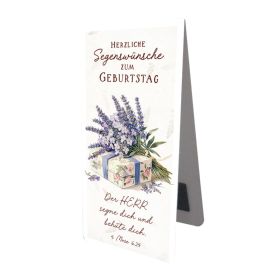 Produktbild des Artikels Magnetlesezeichen - "Herzliche Segenswünsche" Lavendel ()