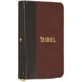Produktbild des Artikels Bibel - Kunstleder Schlachter 2000 - Miniaturausgabe grau/braun, Goldschnitt, Reißverschluss