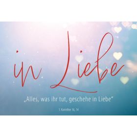 Jahreslosung 2024 - Postkarten "In Liebe" 10er Set
