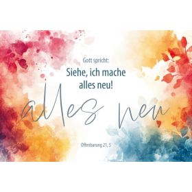Produktbild des Artikels Jahreslosung 2026 - Postkarten "Bunte Farben 10er Set (Schreibwaren)