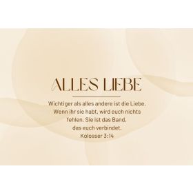 Produktbild des Artikels Schreibwaren Postkarte "Alles Liebe"
