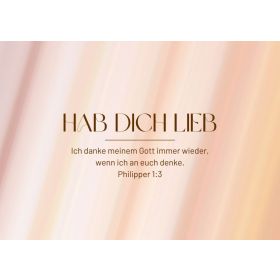 Produktbild des Artikels Schreibwaren Postkarte "Hab dich lieb"