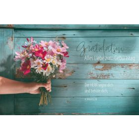 Produktbild des Artikels Schreibwaren Faltkarte "Gratulation" - Blumenstrauß