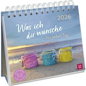 Produktbild des Artikels Kalender - Spiralbindung Was ich dir wünsche für jeden Tag 2026 - Postkartenkalender