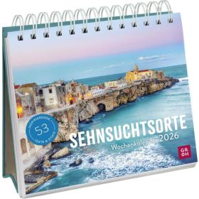 Produktbild des Artikels Kalender - Spiralbindung Sehnsuchtsorte 2026 - Postkartenkalender