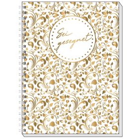 Produktbild des Artikels Memo Block A6: Sei gesegnet (Gold-Edition) (Schreibwaren - Spiralbindung)