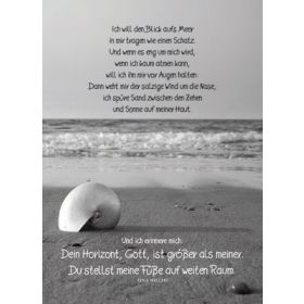 Postkarten: Ich will den Blick aufs Meer, 4 Stück