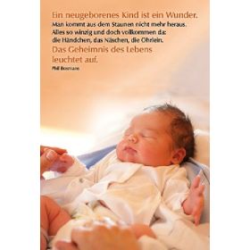 Faltkarte: Ein neugeborenes Kind - neutral