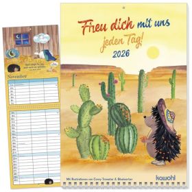 Produktbild des Artikels Freu dich mit uns jeden Tag! 2026 - Wandkalender (Kalender - Spiralbindung)