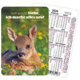 Produktbild des Artikels Jahreslosung 2026 - Spielkartenkalender Tier (Kalender)