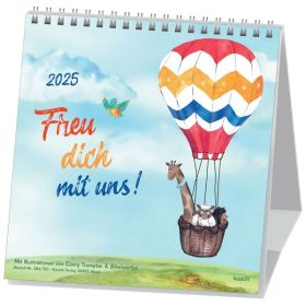 Produktbild des Artikels Freu dich mit uns! 2025 - Postkartenkalender (Kalender - Spiralbindung)