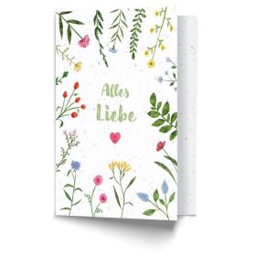Produktbild des Artikels Faltkarte - Alles Liebe! (Samenpapier) (Schreibwaren)