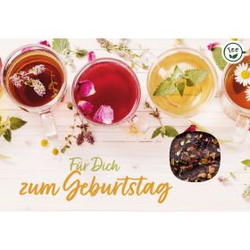 Teekarte - Für Dich zum Geburtstag