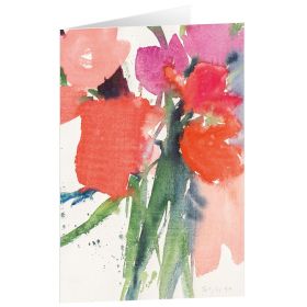 Produktbild des Artikels Kunstkarten "Rote Blüten" 5 Stk. (Schreibwaren)