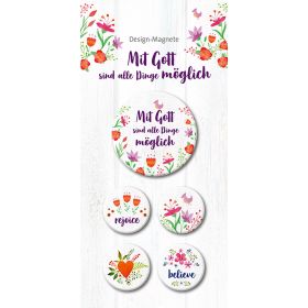 Produktbild des Artikels Mit Gott sind alle Dinge möglich - 5er-Magnet-Set ()