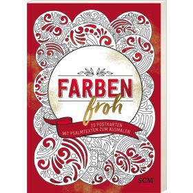 Farbenfroh - 20 Weihnachtskarten zum Ausmalen