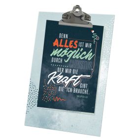 Produktbild des Artikels Klemmbrett mit Postkarten "Wortdesign" ()