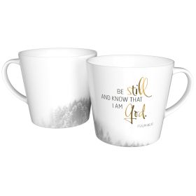 Produktbild des Artikels  Tasse "Be still and know" - Golddekor