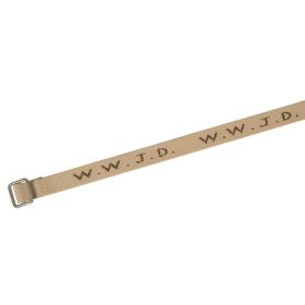 Armband "WWJD" gewebt - beige