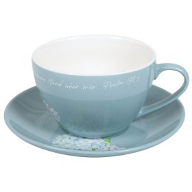 Produktbild des Artikels  Tasse mit Untertasse "Hortensie"