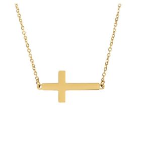 Produktbild des Artikels Halskette mit Anhänger Kreuz, Goldauflage ()