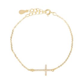 Produktbild des Artikels Armband "Kreuz" , vergoldet ()