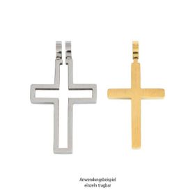 Produktbild des Artikels  Anhänger Edelstahlkreuz - gold