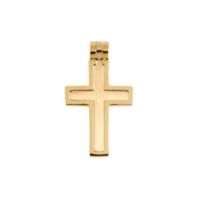 Produktbild des Artikels Anhänger Edelstahlkreuz - goldfarben ()