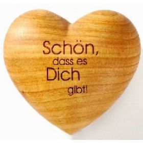 Produktbild des Artikels  Handschmeichler Herz "Schön, dass es Dich gibt"
