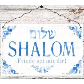 Produktbild des Artikels  Holzschild groß - Shalom