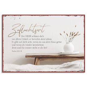 Produktbild des Artikels  Metallschild klein - Zufluchtsort